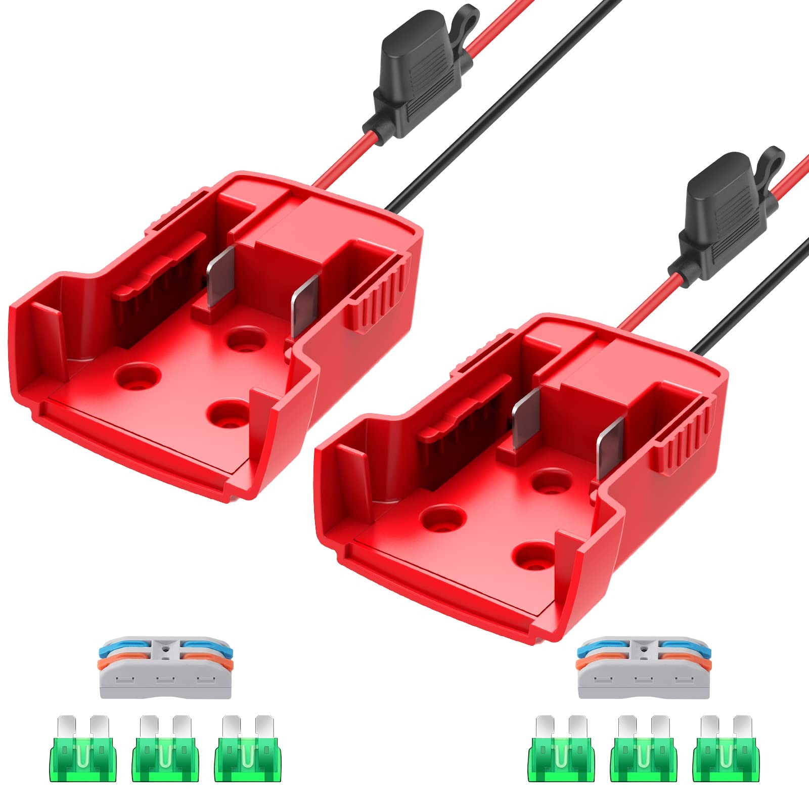 2 Packs Power Wheel Adapter for Milwaukee M18 Battery 18V 2 Pack
