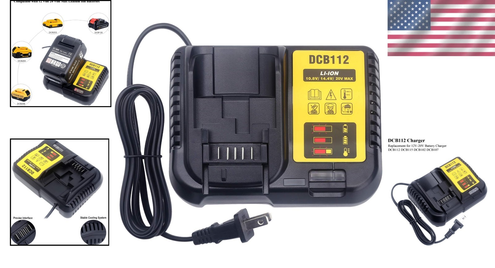 Universal 12V/20V/60V Lithium Battery Charger – Overheating Protection Included