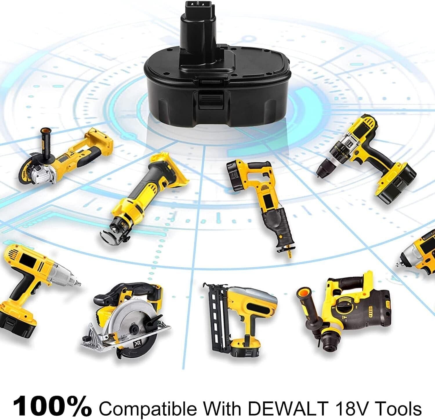 Itechbatt Replacement Battery For Dewalt Dc385 Dc390 Dc759 Dw936 Dw938 Dw056