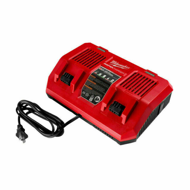 Milwaukee M18 Dual Bay Simultaneous Rapid Charger – Red (48-59-1802)