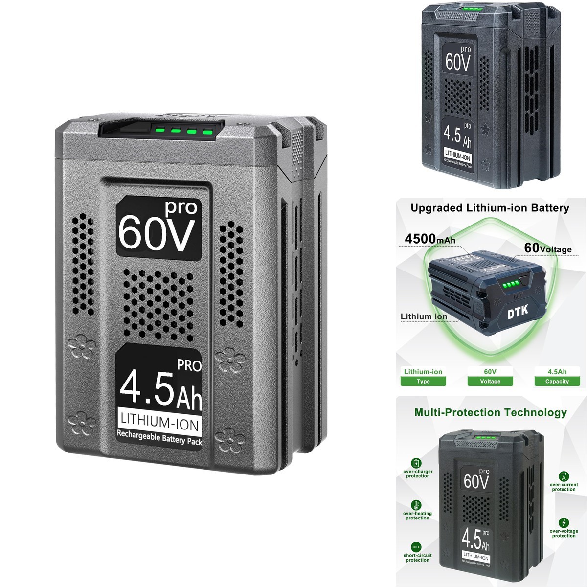 Dtk Replacement For Greenworks 60V Battery Lb60A00 Lb60A01 Lb60A02 Lb60A03