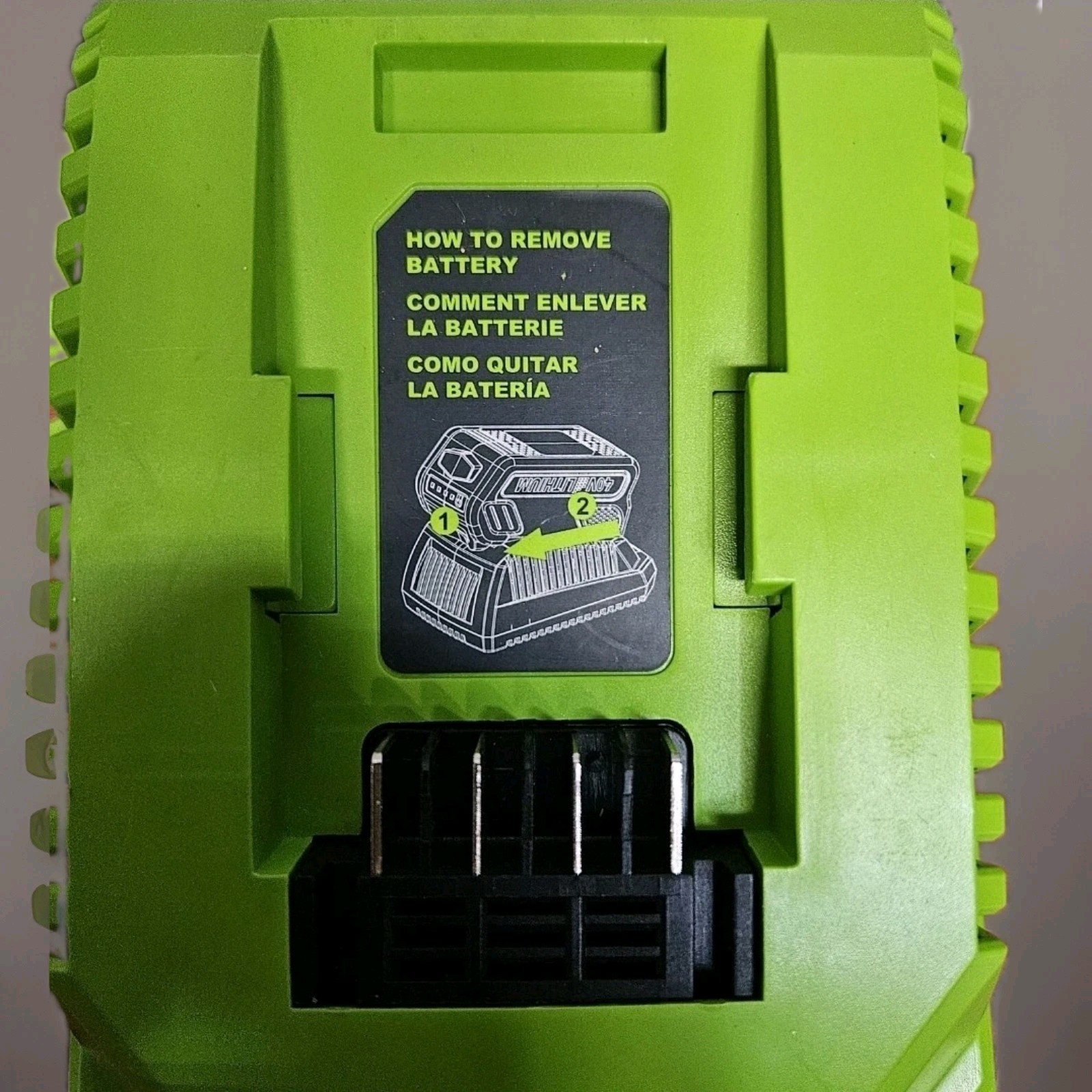 Greenworks 40 Volt Battery Charger Lithium Max Model 29482