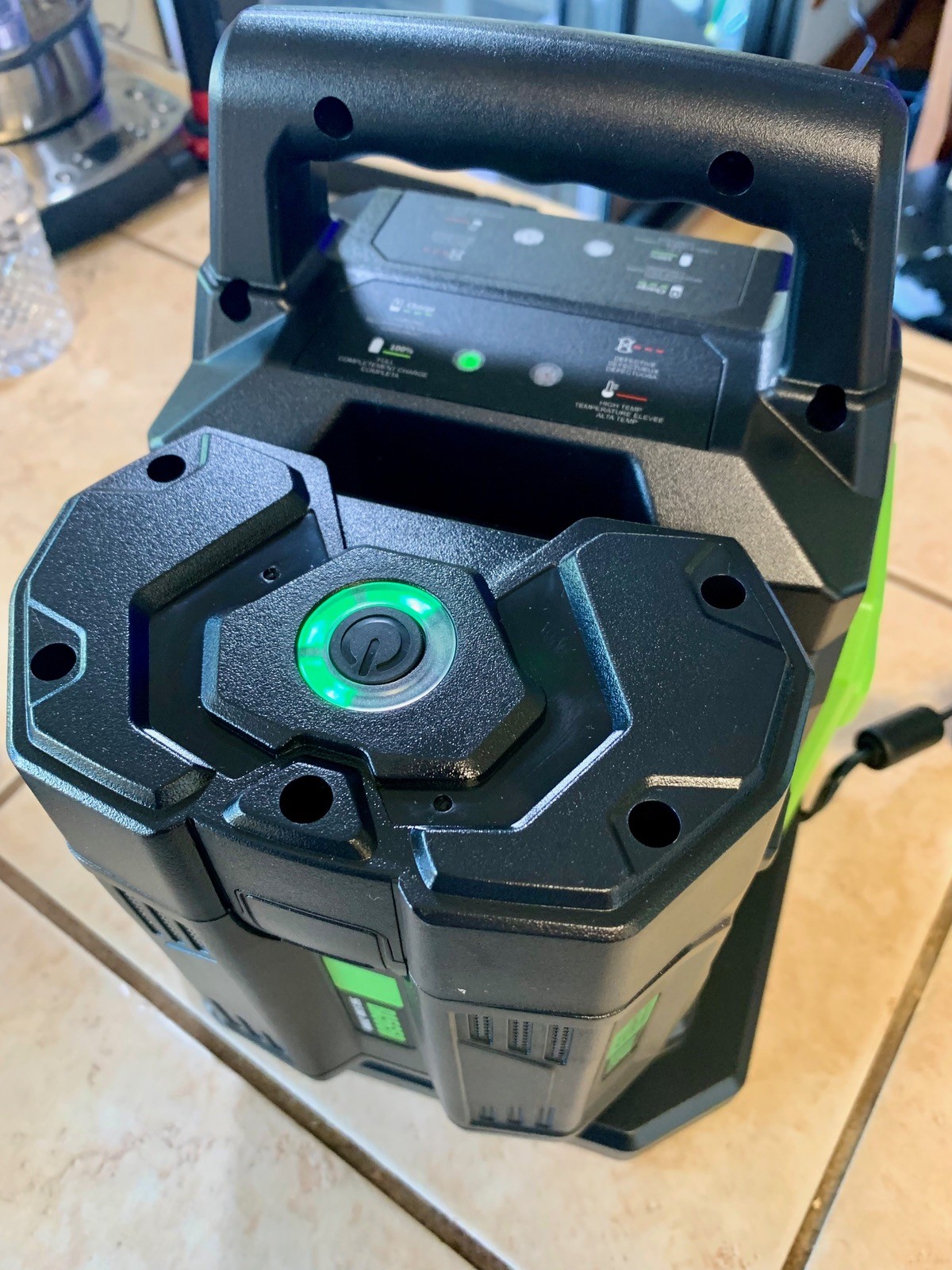 Dual-Port 4A Fast Charging Station for EGO 56V Lithium-Ion Batteries CH2800
