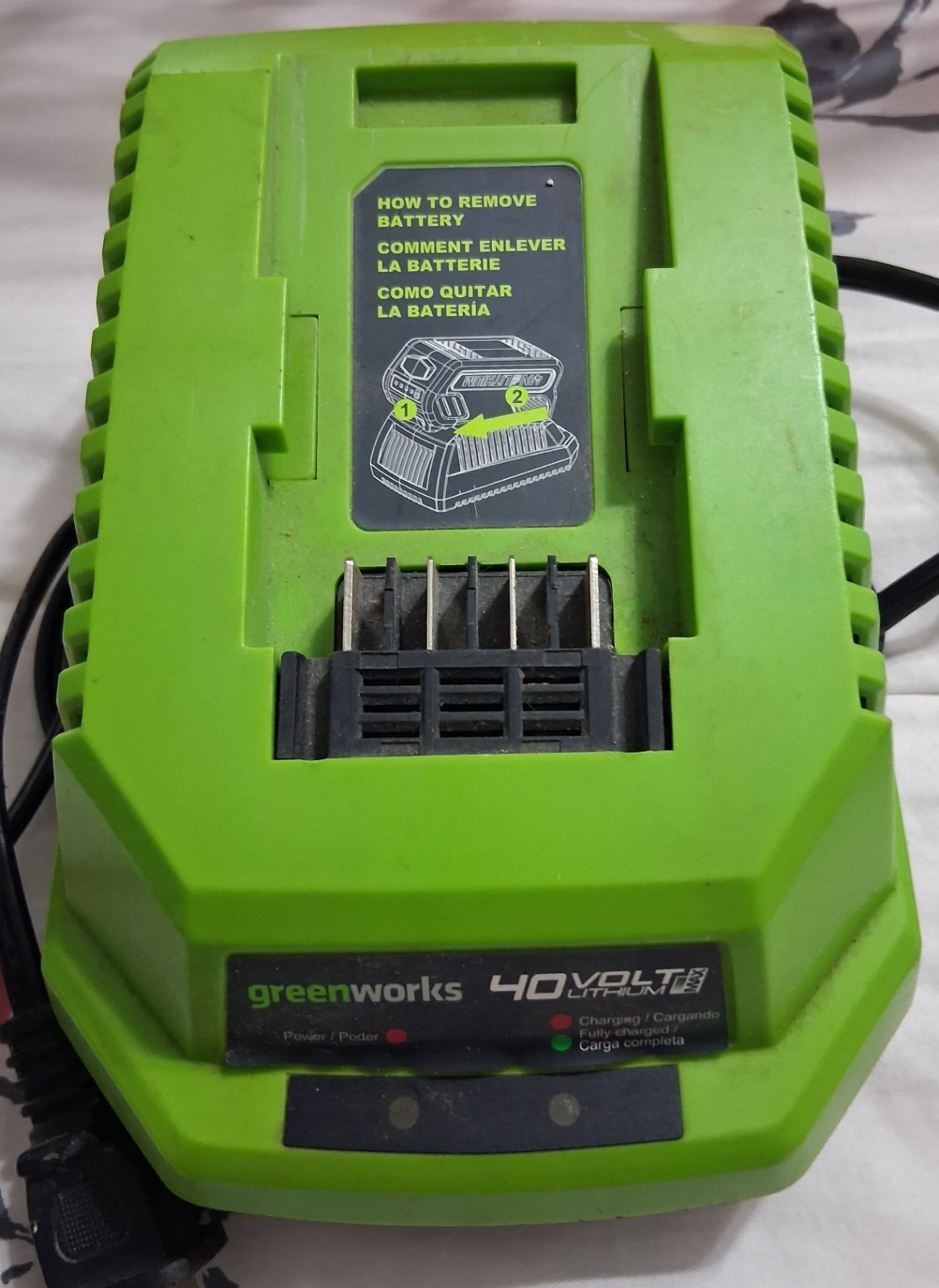 Greenworks 40 Volt OEM Battery Charger Lithium Max Model 29482