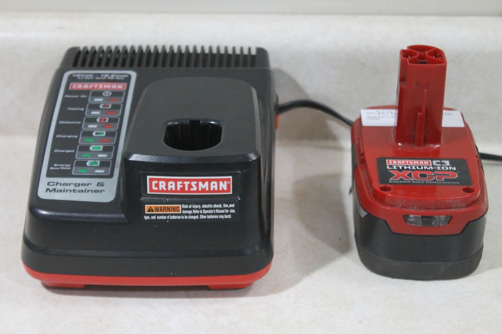 TESTED Craftsman C3 19.2v Genuine Lithium Ion XCP Battery Charger Set 315.PP2030