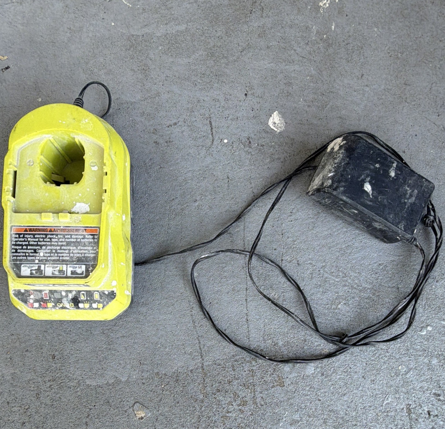 Ryobi 18V Green Power Tool Battery Charger Base w/ Power Adapter Cord