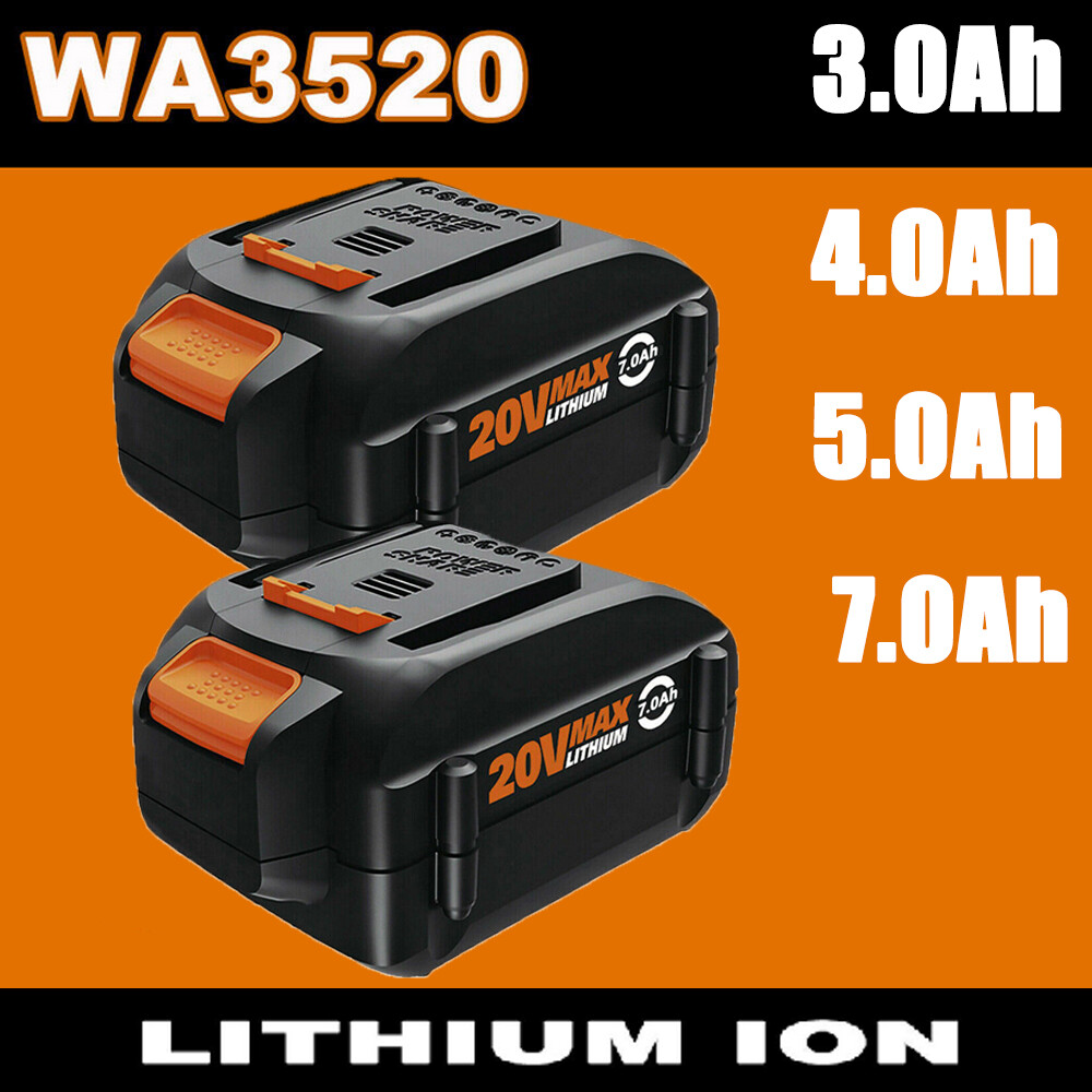 For WORX 20V MAX Extend Lithium 5.0Ah/7.0Ah Battery WA3520 WA3525 WA3575 WG155