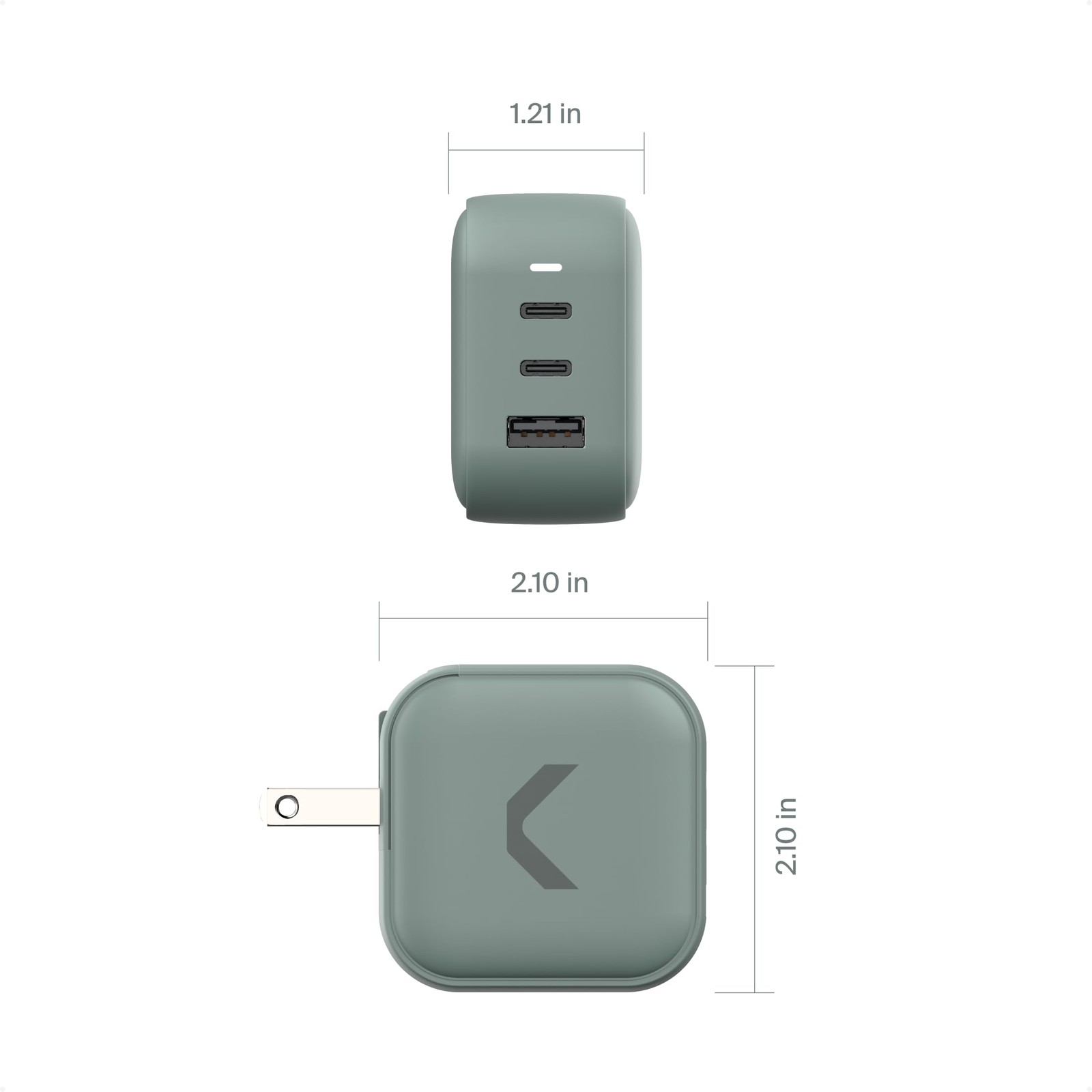 Clemm Core Usb-C Usb-A Charger Block Power Adapter For Macbook Iphone