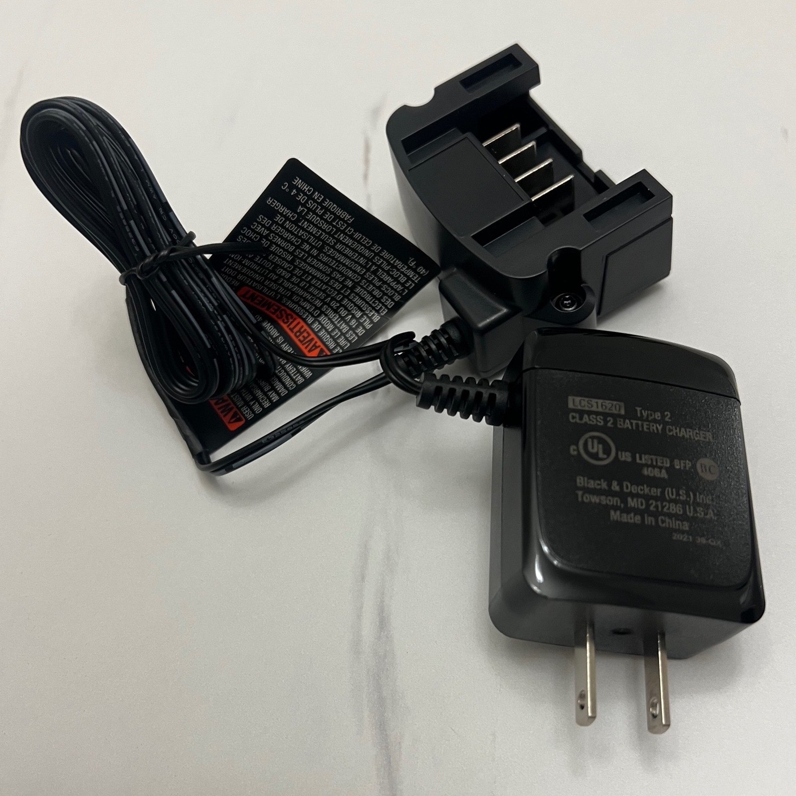Black & Decker LCS1620 Type 2 Battery Charger 20V Max Lithium Ion OPEN BOX 2021
