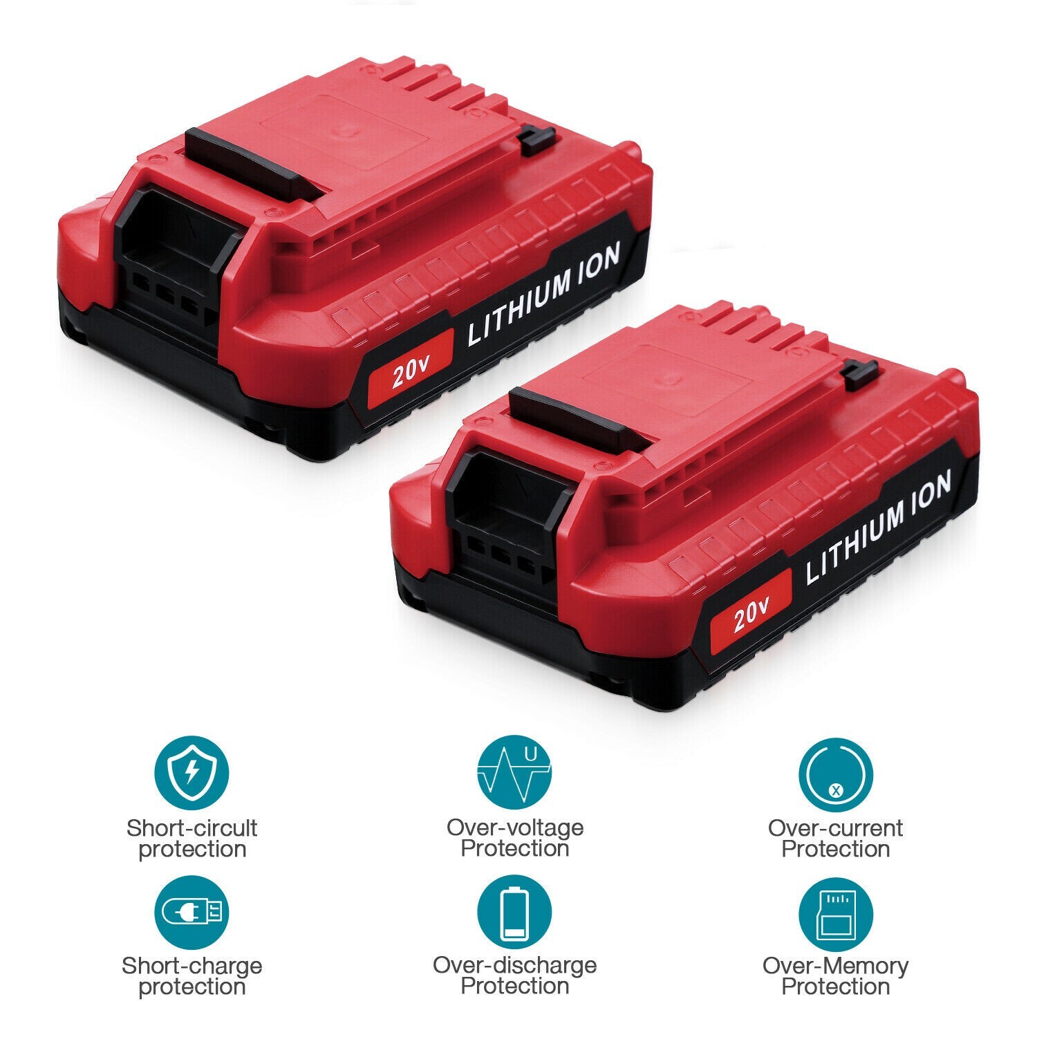 20 Volt Lithium-Ion Battery / Charger for PORTER CABLE 20V Max PCC680L PCC685L