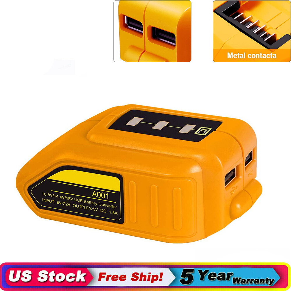 Replace Dewalt DCB090 USB Battery Adapter Power Charger 12V 20V Portable NEW