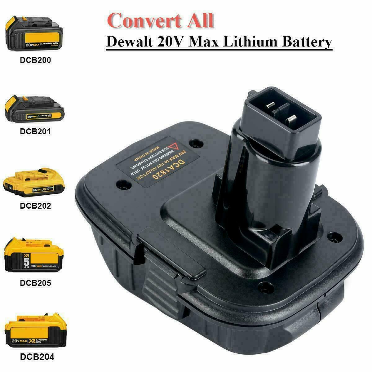 Battery Adapter Converter For DEWALT DCA1820 18V to 20V Li-ion Max DC9096 TOOLS