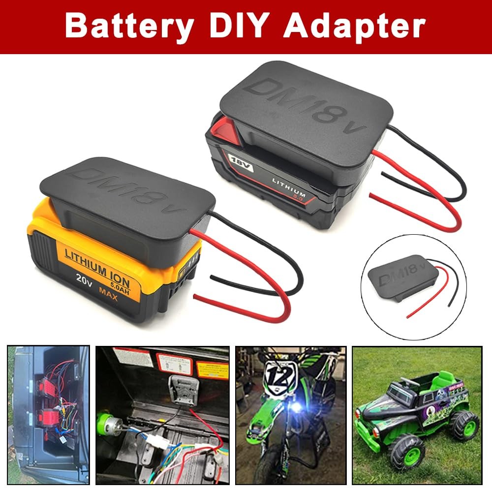 Qinizx Battery Adapter For Dewalt 18V/20V Max M18 18V Dm18V-Apt