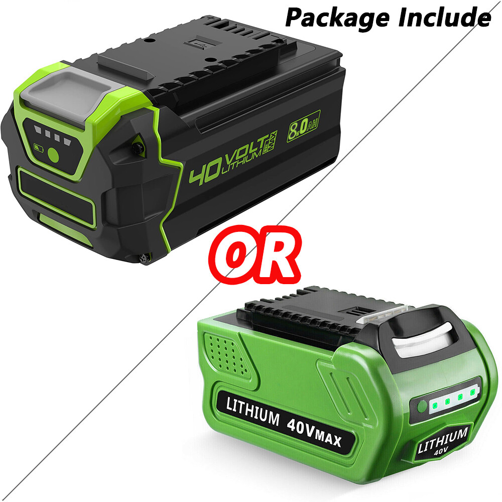 For Greenworks 40 Volt G-MAX 29462 Battery 29482 29252 29472 8.0Ah/6.0Ah Lithium