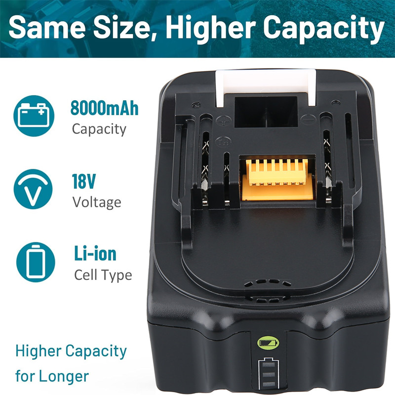1 Pack 8.0AH For MAKITA 18V LXT LITHIUM ION BL1860 BL1830 BL1850 BL1860B BATTERY