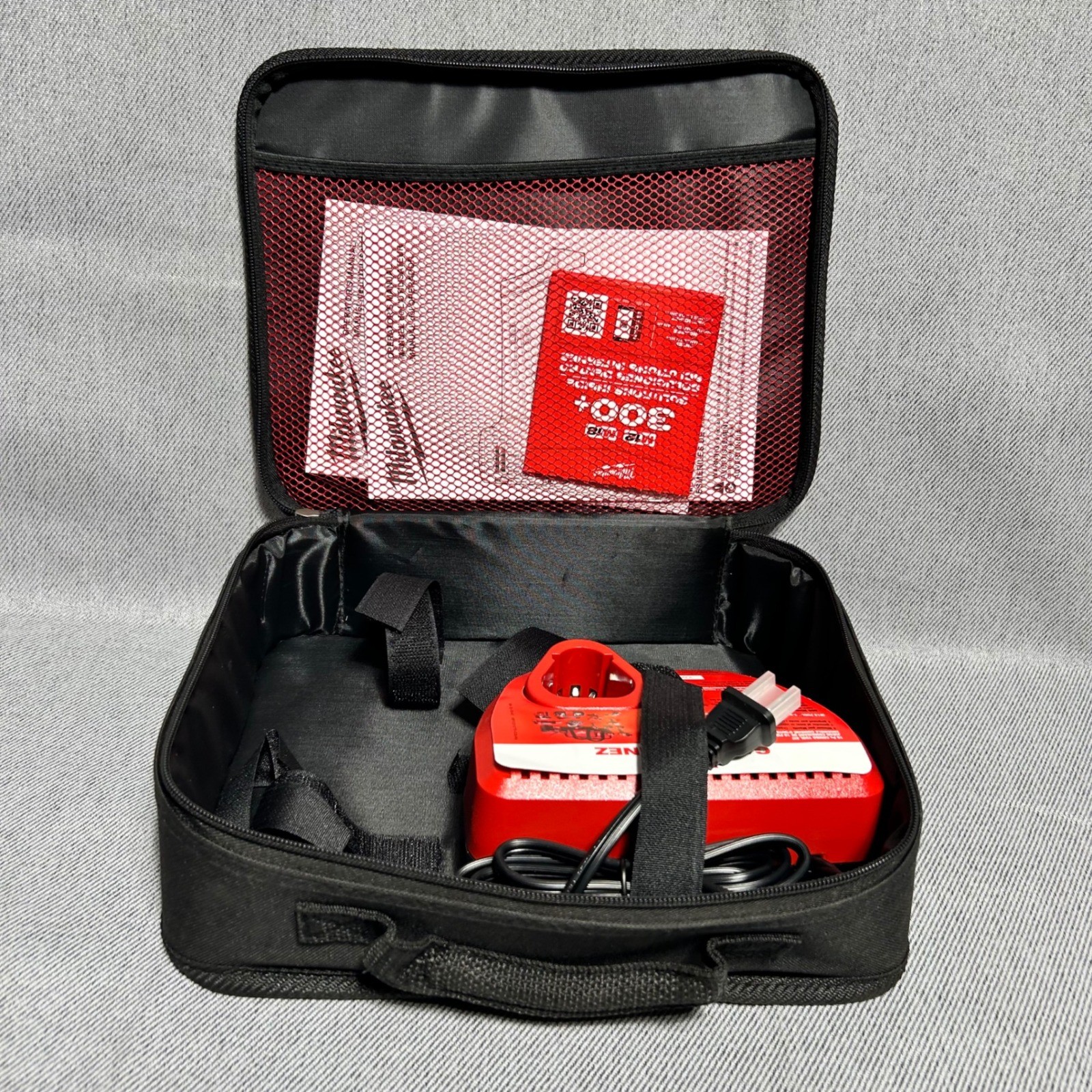 Milwaukee M12 Fuel Charger 48-59-2401 Case and Manuals Red Black