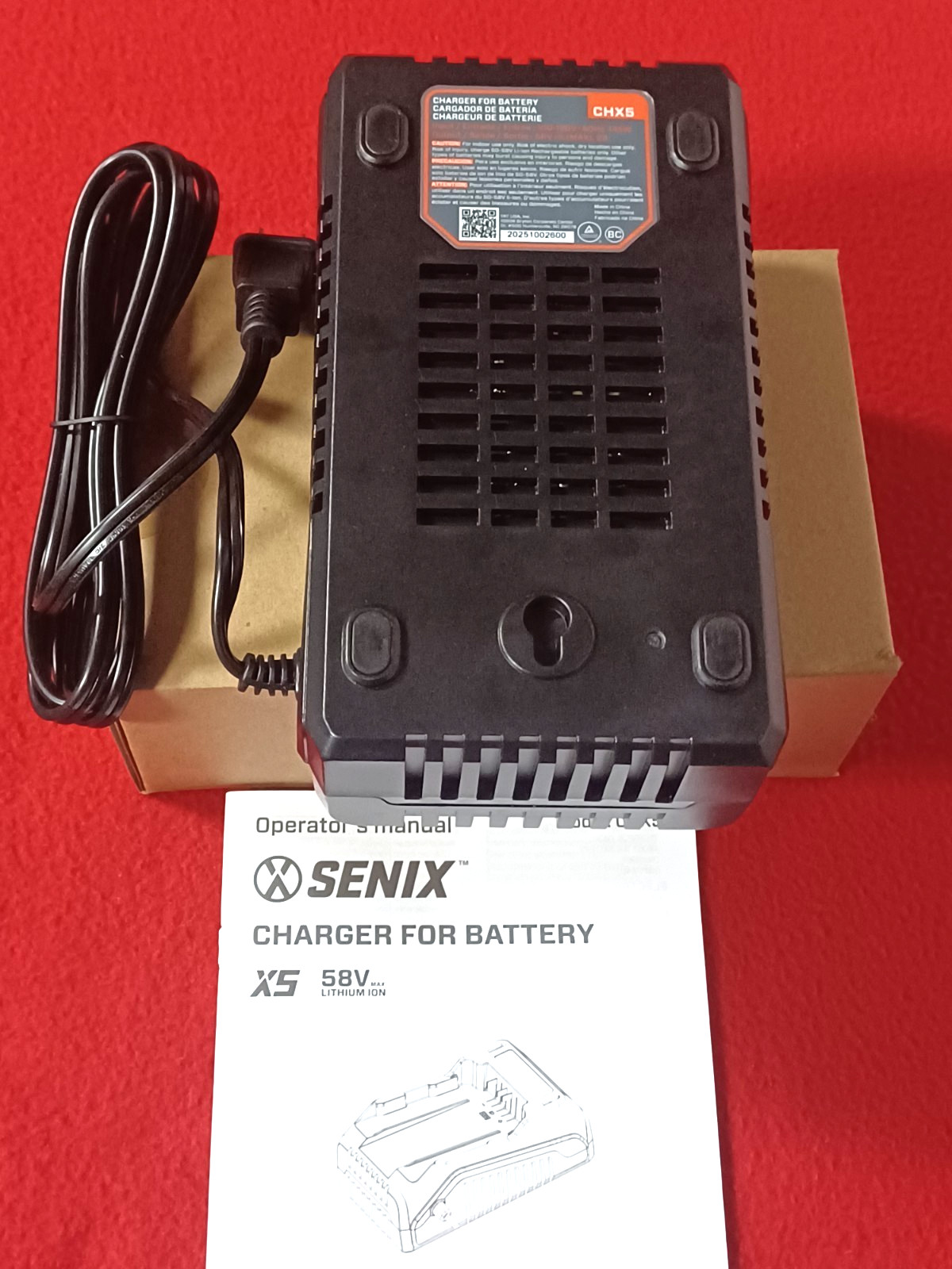 NEW SENIX CHX5 58 Volt Max* Lithium-ion Battery Charger For B25X5 Power Tools
