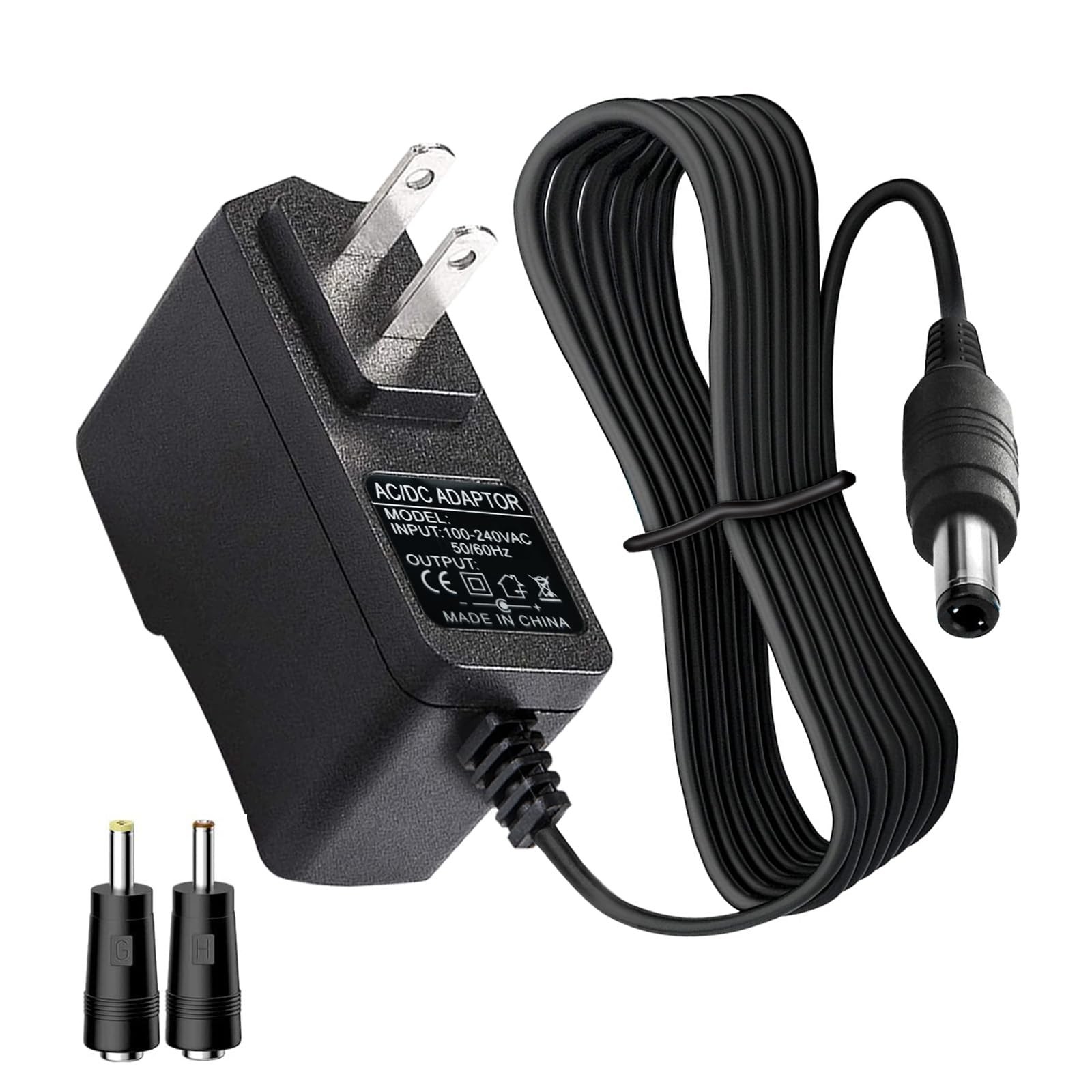12.6V AC/DC Massage Gun Charger Adapter Compatible with Cholas KZD02, Black