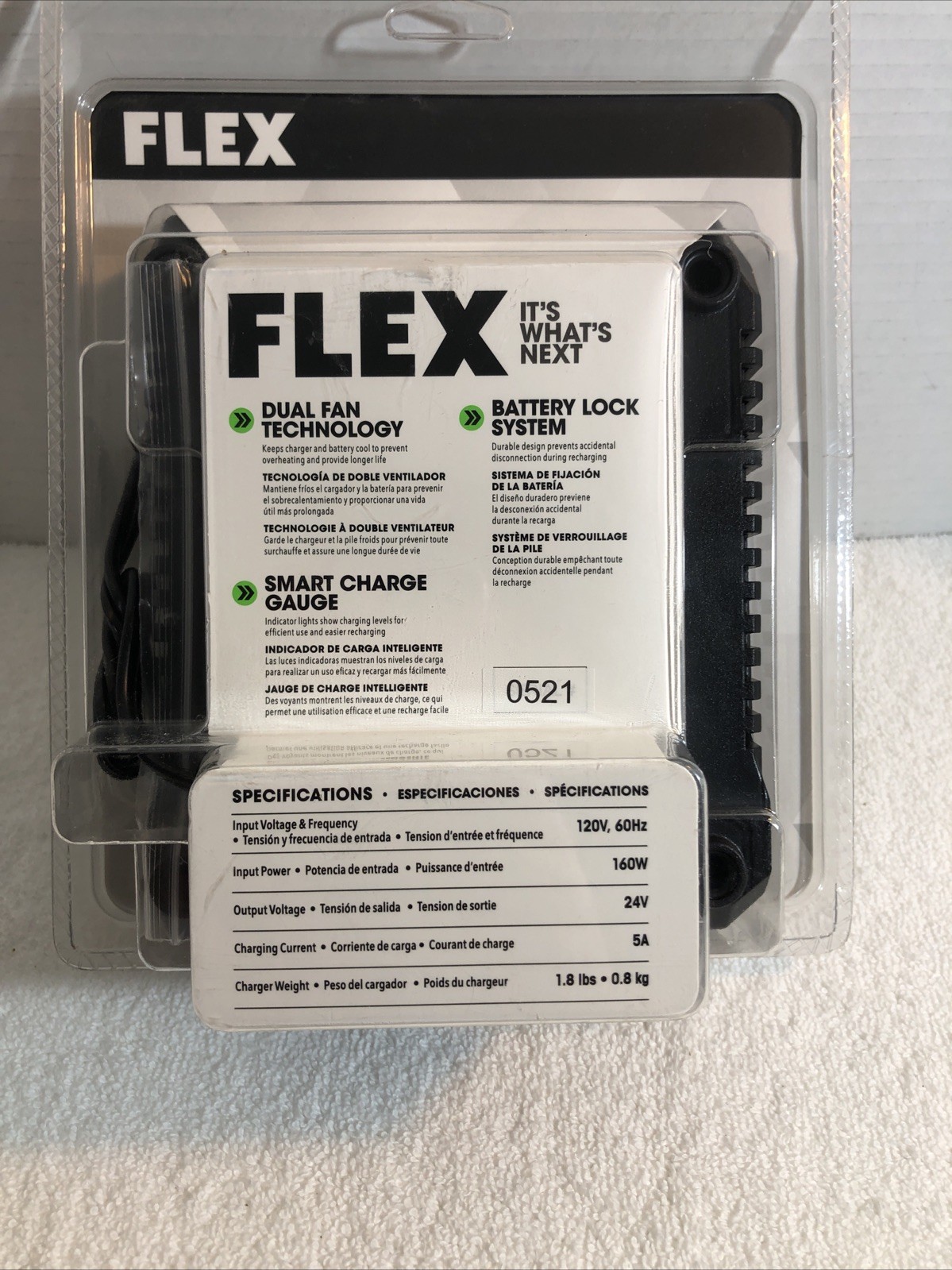 Flex Tools 24V 160W Fast Charger | For Flex Lithium Ion Batteries NEW IN BOX