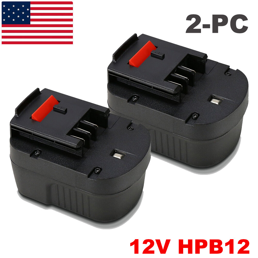 2PACK 12V HPB12 For BLACK + DECKER 12Volt Slide Battery A12 A1712 A12EX FS120