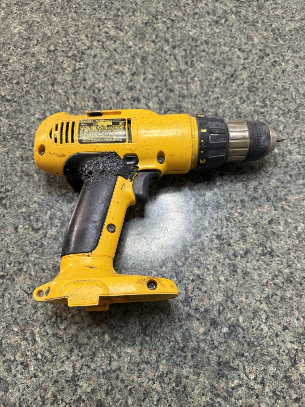 Dewalt DW991 3/8″ Cordless Drill Driver: TOOL ONLY UNTESTED
