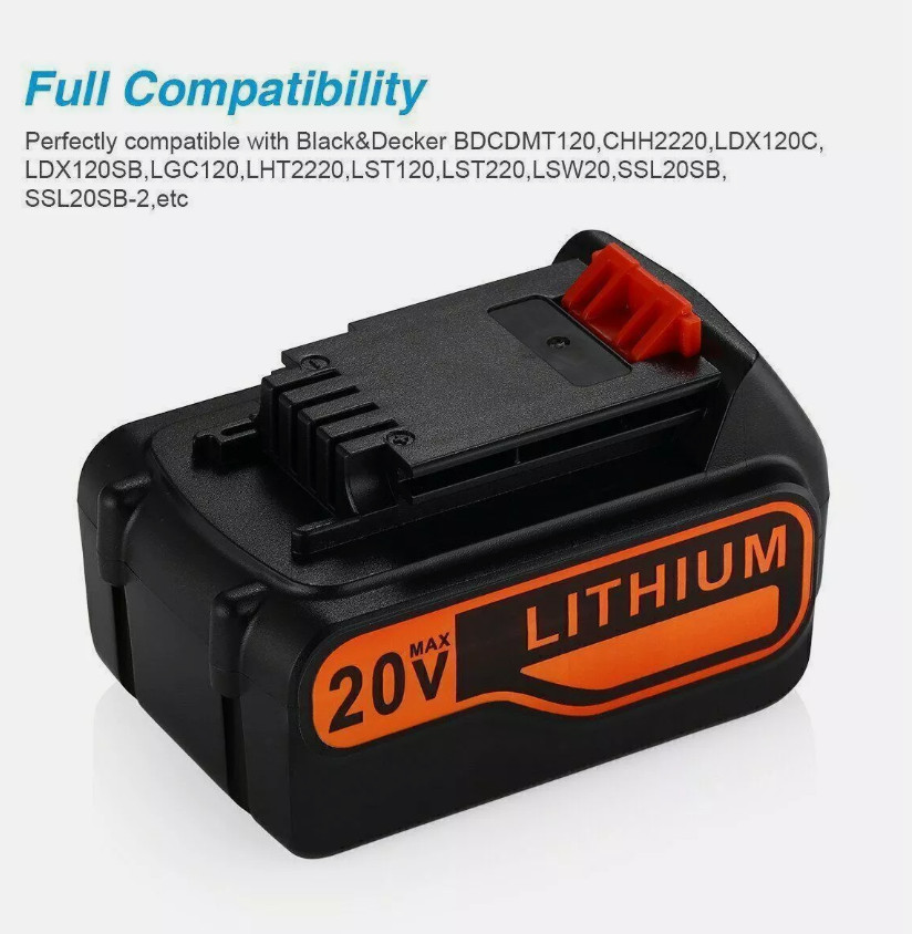 5.0Ah 20Volt LB2X4020 Battery FOR Black & Decker 20V MAX Lithium LBXR20 LBX20 US