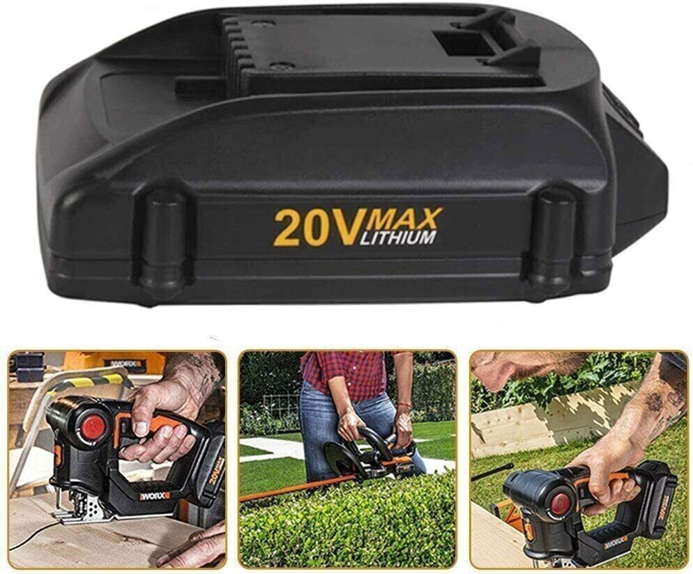 1~4Pcs For WORX 20V MAX Extend Lithium Battery WA3520 WA3525 WA3575 WG155 WG540