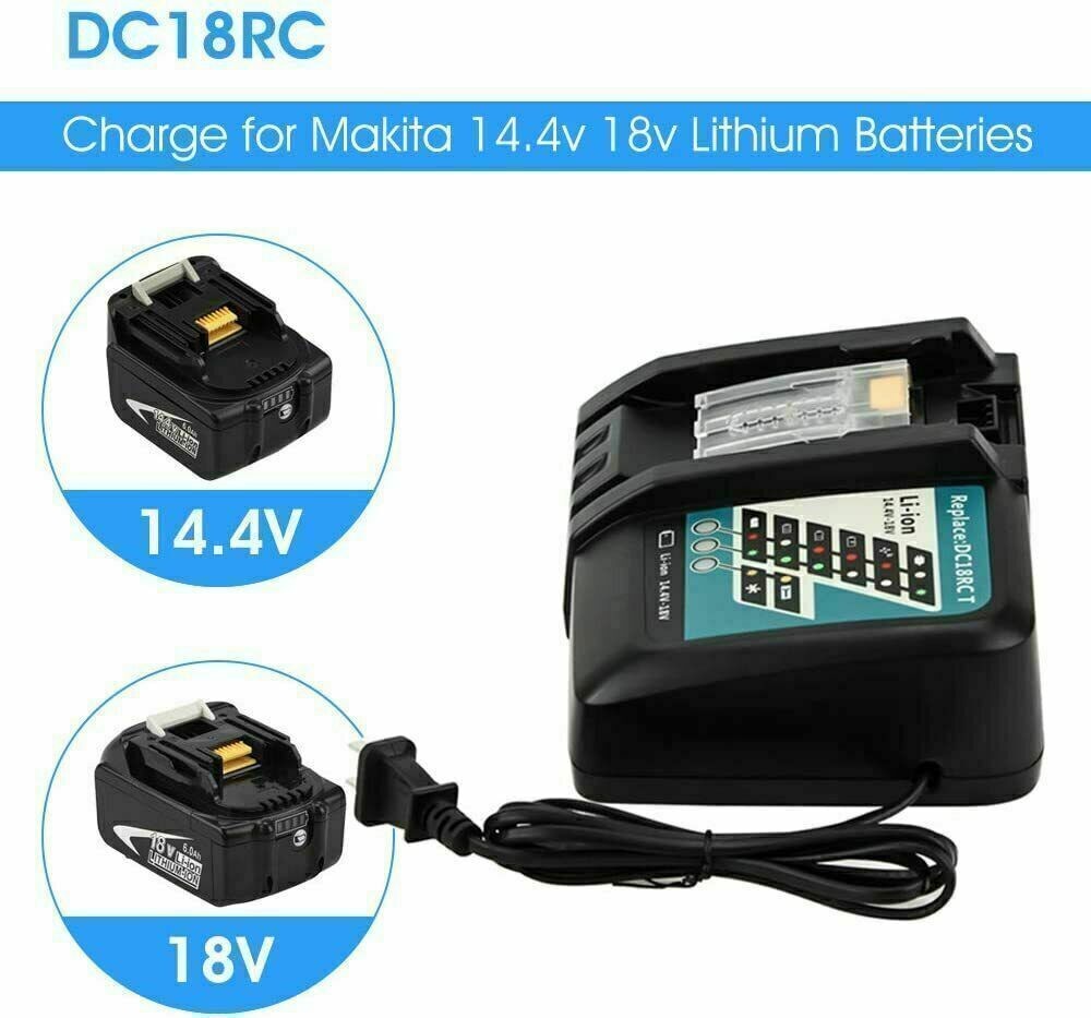3.0A 18V Rapid Li-ion DC18RC Charger for Makita All 7.2V-18V LXT Lithium Battery