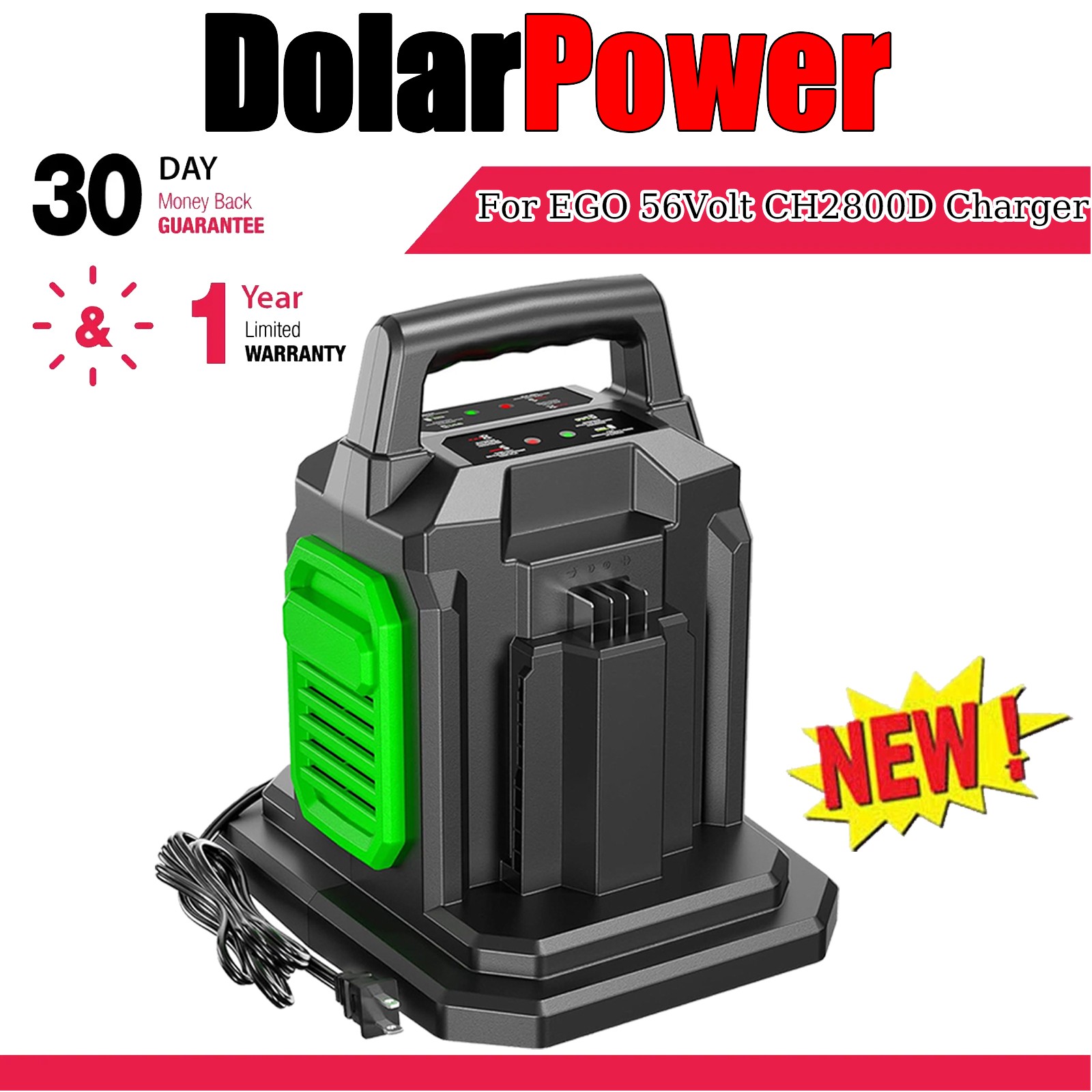 New CH2800D Dual Charger for EGO Power+ 56V Battery BA2800 BA4200 BA1400 BA5600