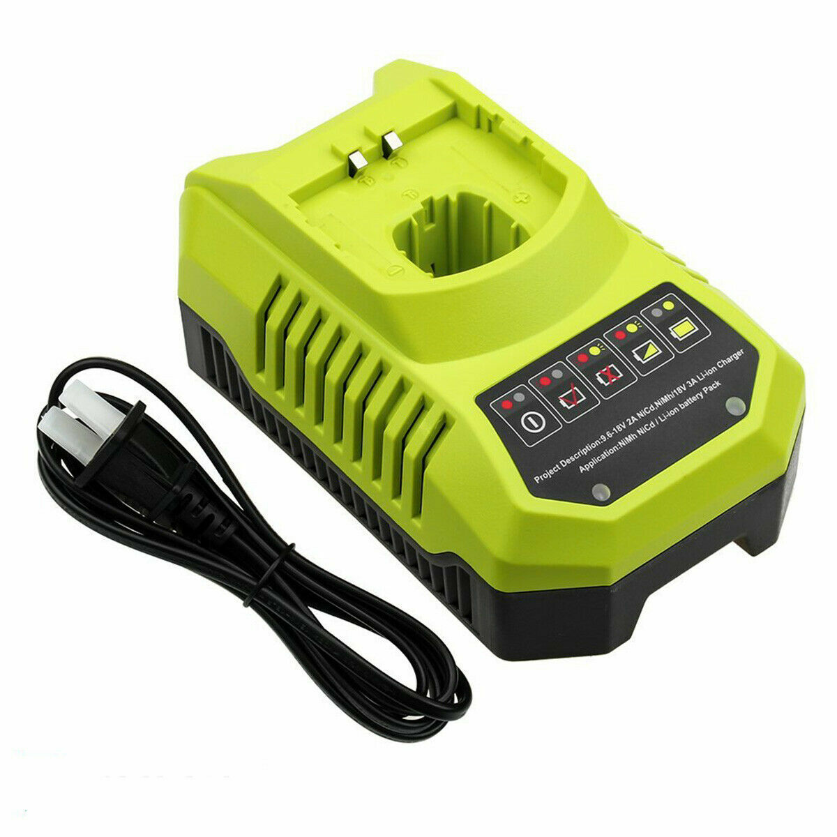 12-18Volt Battery Charger P117 for Ryobi One Plus Li-on NiMH NiCD P108 P102 P100