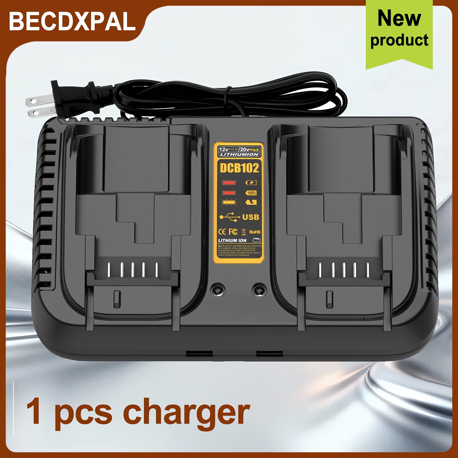 Dual Port Battery Charger for 12V 20V Max Lithium Ion Power Tool Battery charger