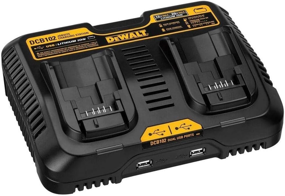 DeWalt DCB102BP 20V MAX USB / Lithium Ion Jobsite Charging Station