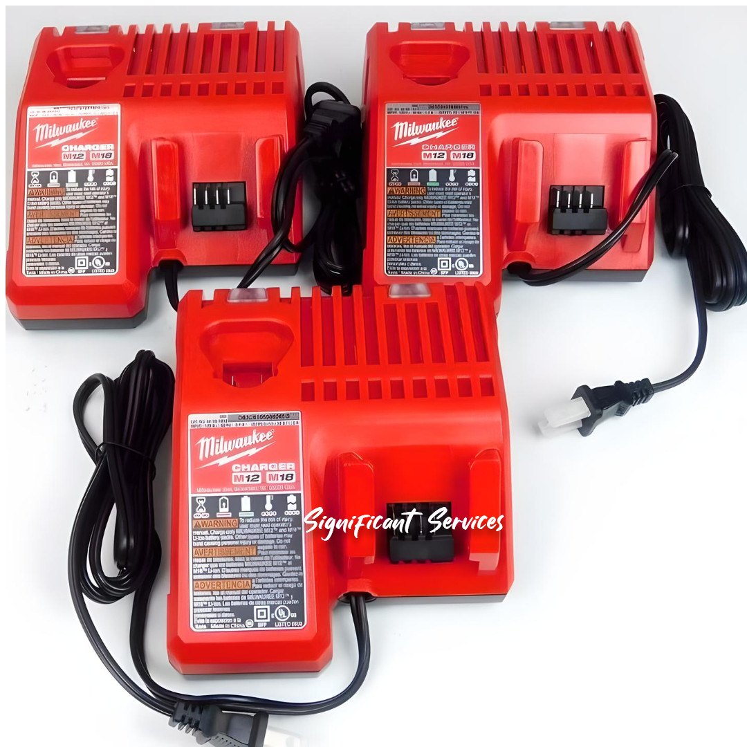 Milwaukee 12V &18V M12 & M18 Lithium Ion Battery Charger 48-59-1812 3 Pack