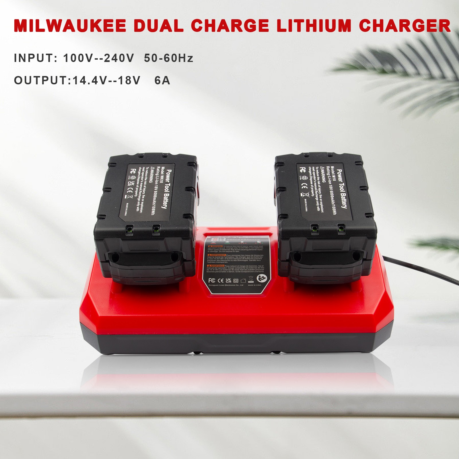 Dual Port Rapid Charger For Milwaukee For M18 18V Li-ion Battery Fast Charger US