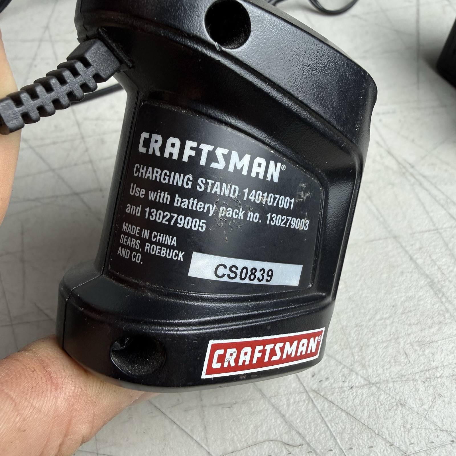 Craftsman 19.2V Compact NiCd Battery Charger Charging Stand 140107001