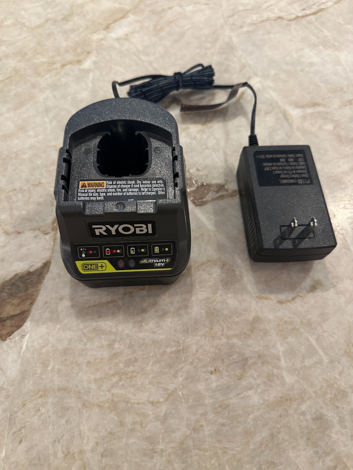NEW Genuine Ryobi ONE+ P118B 18 Volt Lithium Ion Battery Charger No Box