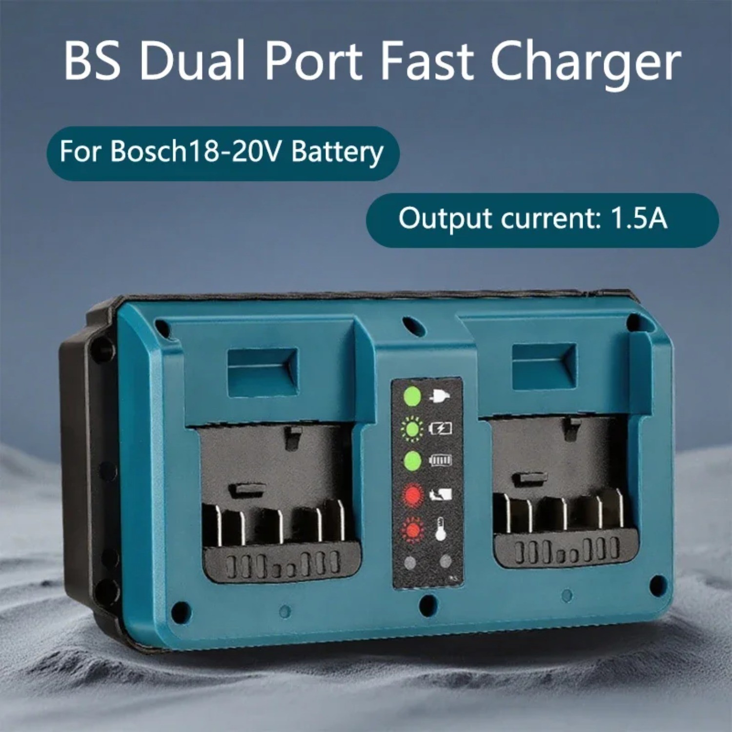 90W Fast Charger for Bosch 18V GBA Battery Dual Port Charger With LED BAT612