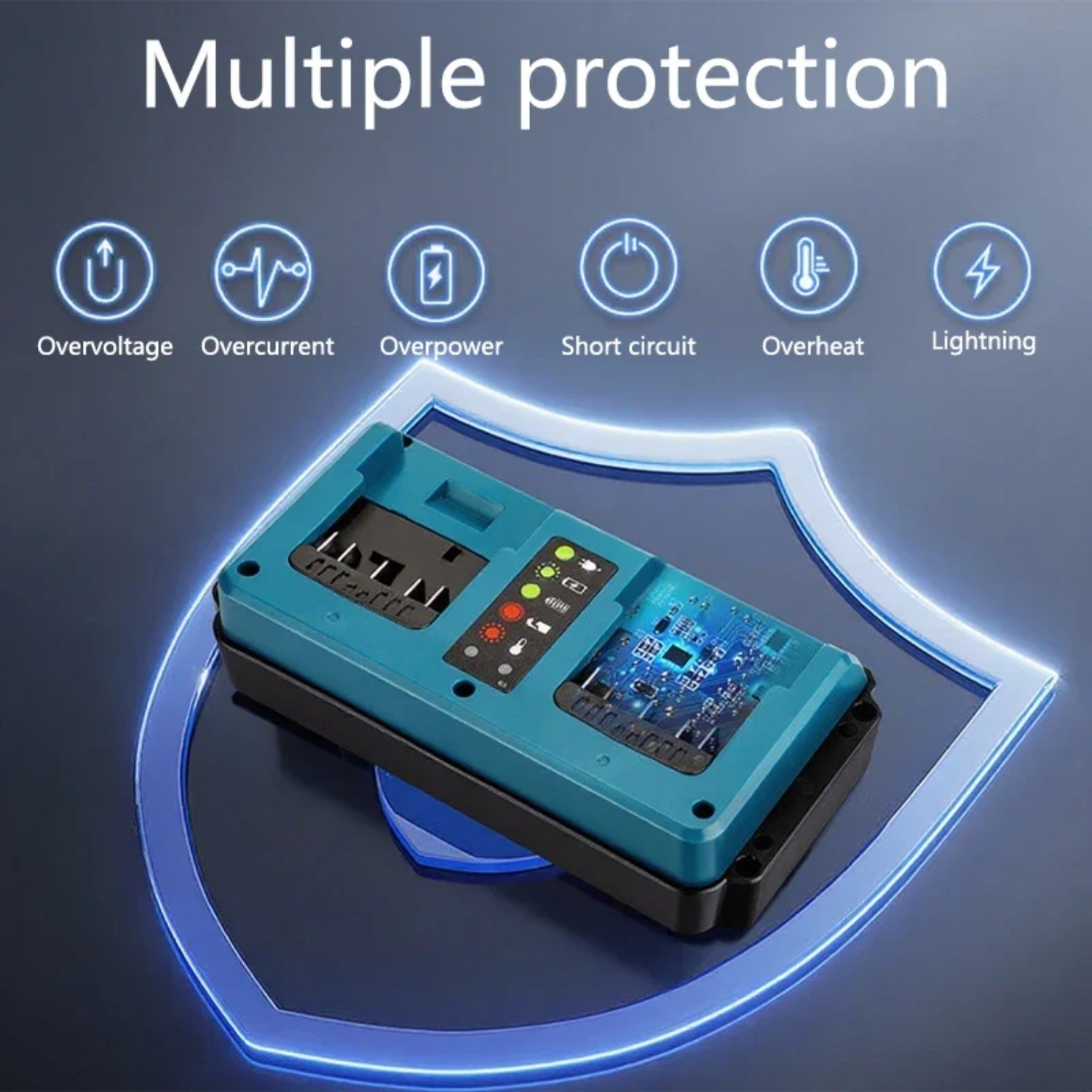 90W Fast Charger for Bosch 18V GBA Battery Dual Port Charger With LED BAT612