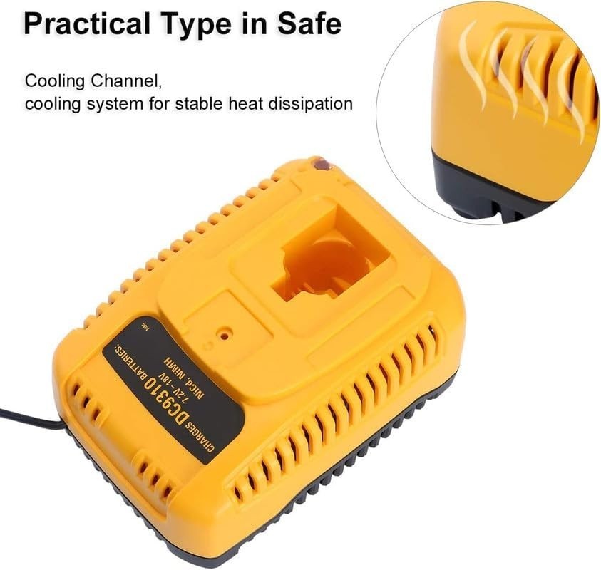 DC9310 Charger Compatible with De-Walt 18V XRP NiCad NiMh DC9096 DC9098 DC909…