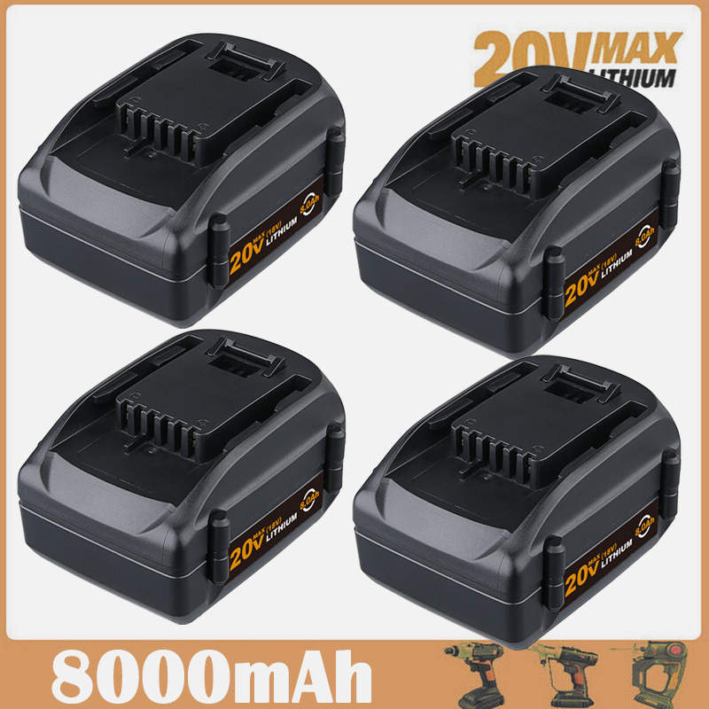2Pack 8.0AH For WORX WA3575 20V MAX Extend Lithium Battery 20 Volt WA3520 WA3525