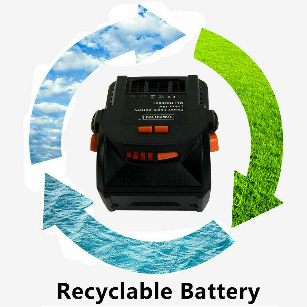 1-2x for Ridgid R840085 8.0Ah/6.0Ah Li-ion Battery 18V R840087 3.0Ah 4.0Ah 7.0Ah