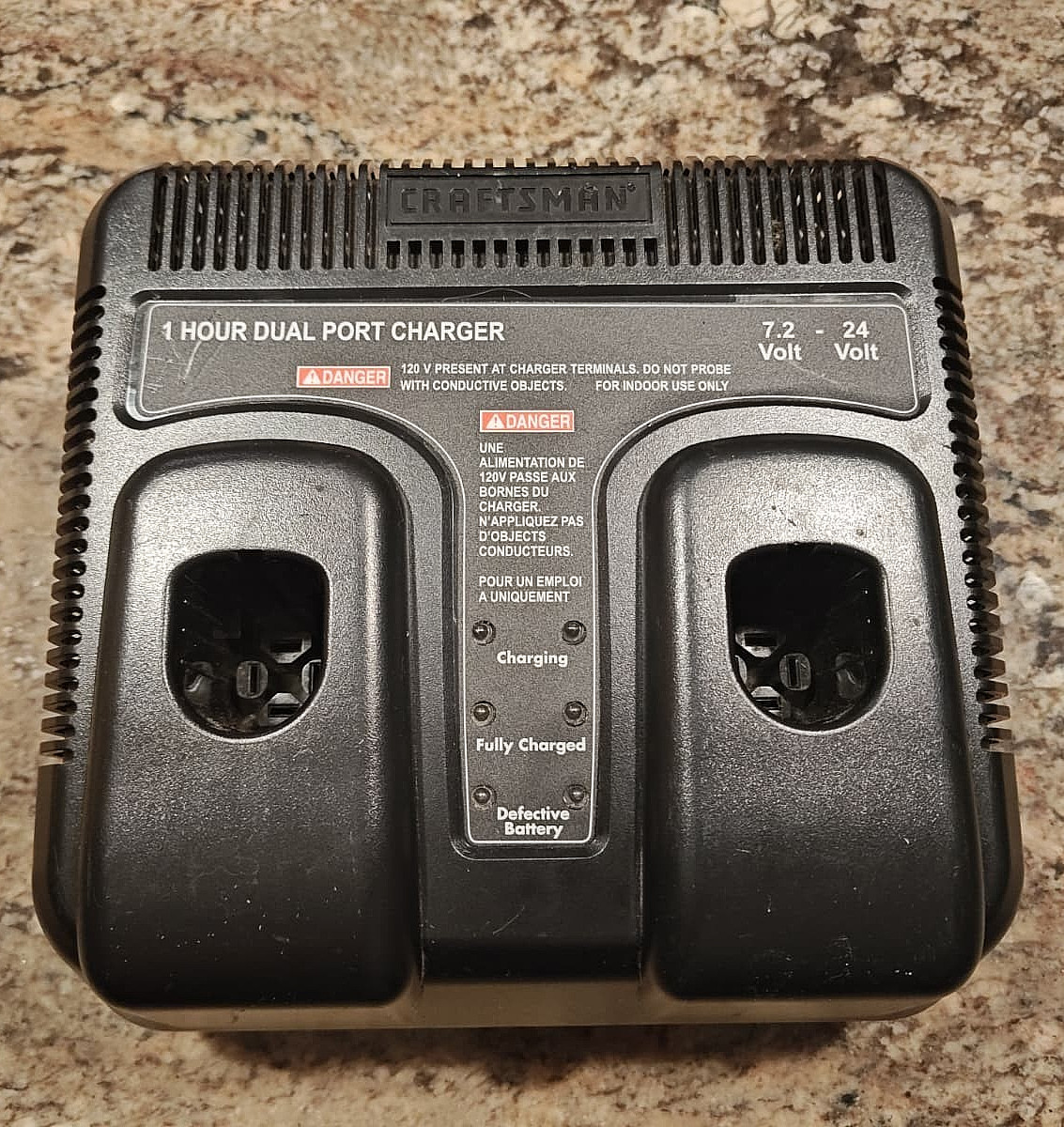 TESTED Craftsman C3 7.2-24v 1 Hour Dual Port Charger Genuine 315.115730 Working