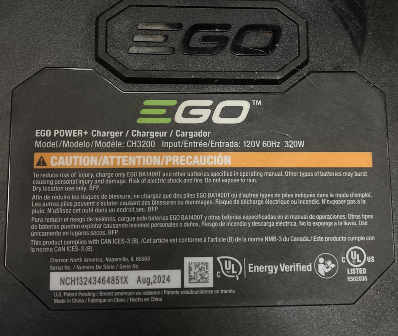 OEM GENUINE EGO 56V CHARGER POWER TOOL USA SELLER FREE SHIPPING