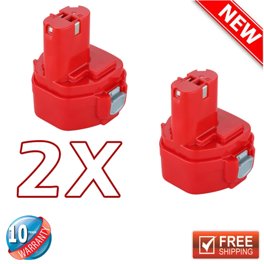 2x 12V 4.8Ah NiMh Battery for Makita 1233 1234 1235 1235B 1235F 192696-2