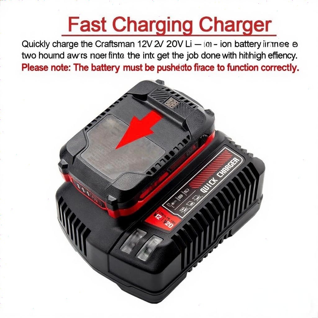 For CRAFTSMAN CMCB100 V20 V12 12V/20V MAX 20-Volt Li-Ion Tool Battery Charger