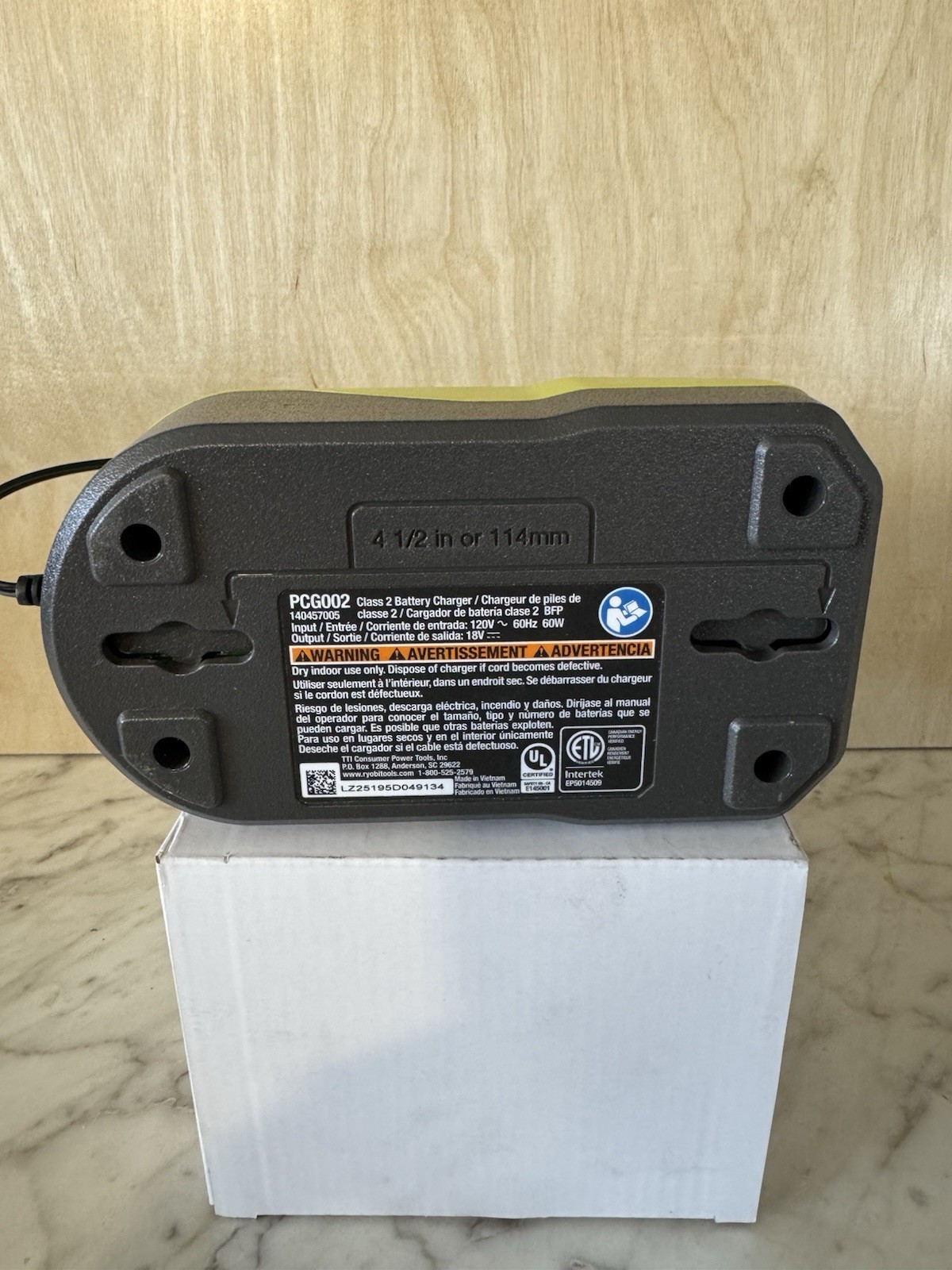 Ryobi ONE+ PCG002 Battery Charger Green AC NO BOX!