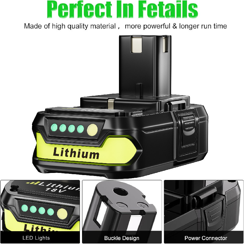 2Pack For RYOBI 18V ONE+ plus Lithium Battery RBL1815 RBL1810 P108 P102 P107 109