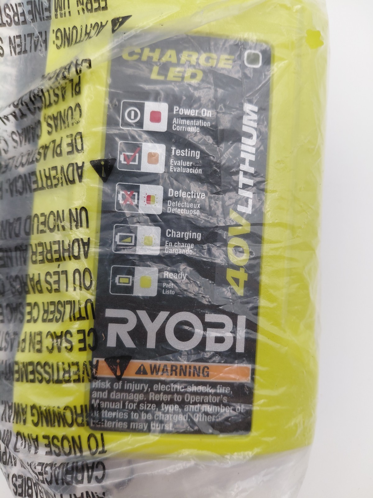 Ryobi 0P401 Compact Heavy Duty Lithium-Ion 40 Volt Class 2 Battery Charger NEW