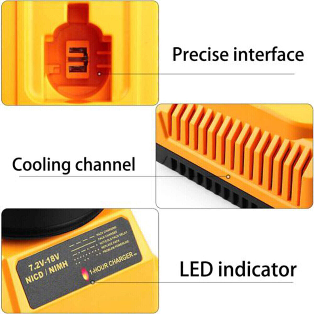 DC9310 Ni-Cd/ Ni-Mh Battery Charger For Dewalt 18V Battery DC390 DC390B DC390K
