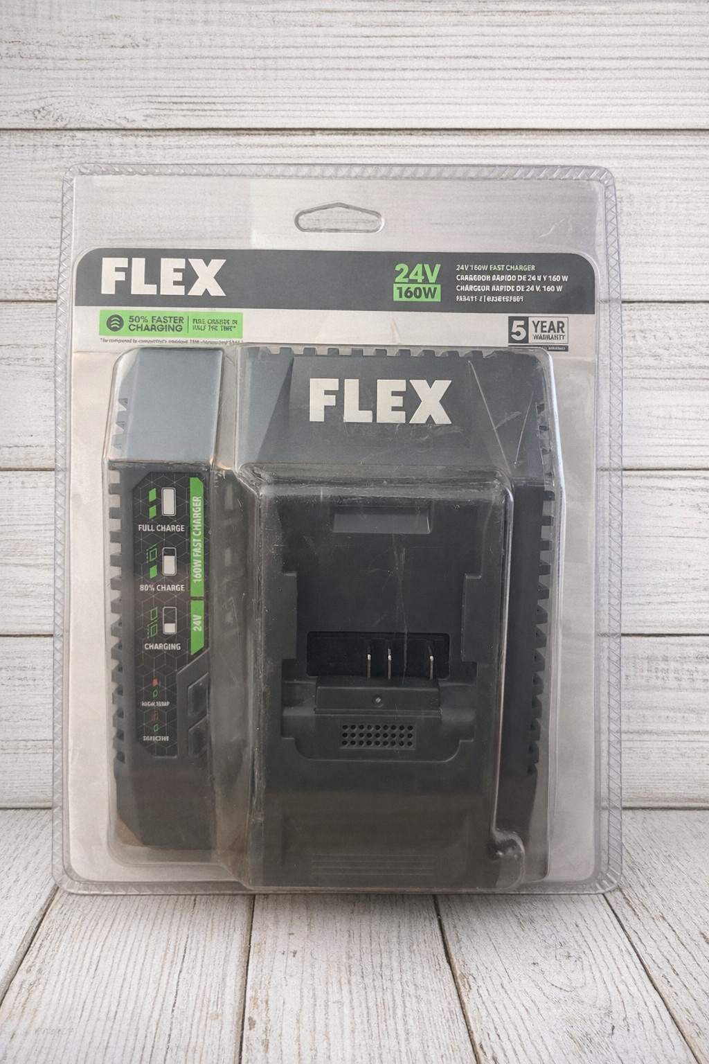 FLEX 24 -Volt 160W Lithium-ion Battery Fast Charger – Model #FX0411-Z – NEW!